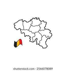 Belagium map symbol icon, vector illustration design
