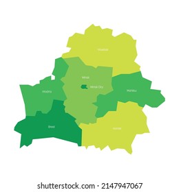 Belarus - administrative map of regions