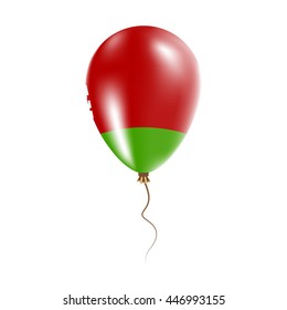 Belarus balloon with flag. Bright Air Ballon in the Country National Colors. Country Flag Rubber Balloon. Vector Illustration.