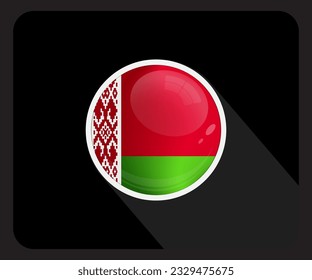 Belarus Circle Glossy Pride Flag Icon

