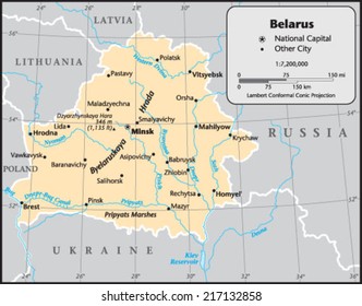 Belarus Country Map