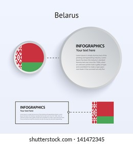 Belarus Country Set of Banners on gray background for Infographic and Presentation. Vector illustration.