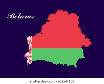 Belarus country vector illustration on dark blue background