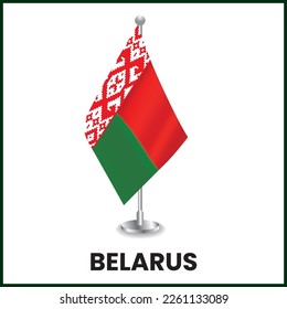 Bandera de la mesa de Bielorrusia y diseño de la bandera de Bielorrusia