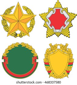 Belarus emblematic and heraldic templates. Set of vector images