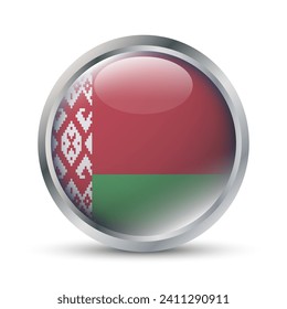 Belarus Flag 3D Badge Illustration