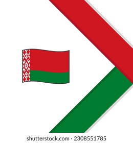 Plantilla de diseño de fondo de resumen de bandera de Bielorrusia. Cartel del Día de la Independencia de Bielorrusia en medios sociales. Caricatura de Bielorrusia