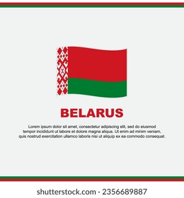 Plantilla de diseño de fondo de la bandera de Bielorrusia. Cartel del Día de la Independencia de Bielorrusia en medios sociales. Diseño de Bielorrusia
