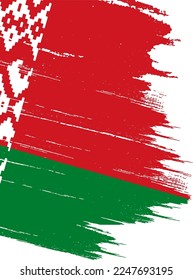 Bandera de Bielorrusia con pinturas de pincel texturadas aisladas en png o fondo transparente,Símbolo Bielorrusia,plantilla para banner,publicidad, promoción, diseño,vector,top win país deportivo