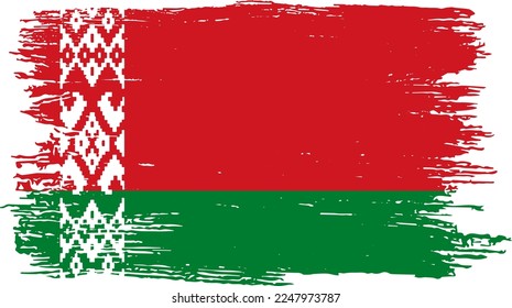 Weißbelarussische Flagge mit Pinselstrich einzeln auf einfarbigem oder transparentem Hintergrund,Symbol Belarus,Vorlage für Banner,Werbung,Werbung,Design,Vektorgrafik,Top-win-Sportland