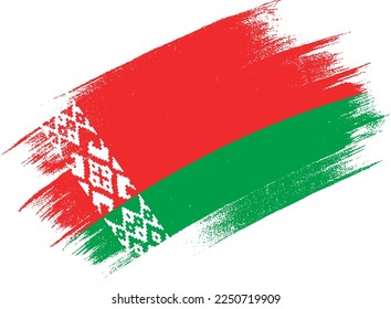 Belarus  flag with brush paint textured isolated  on png or transparent background,Symbol Belarus,template for banner,advertising ,promote, design,vector,top  win sport country