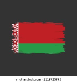 Bandera de Bielorrusia con fondo de pincel