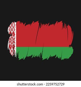 Belarus Flag Brush Strokes Vector