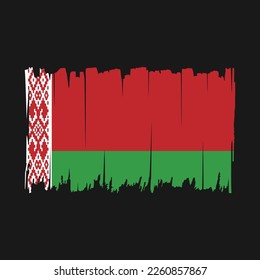 Belarus Flag Brush Strokes Vector