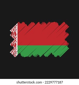 Ilustración del vector del pincel de bandera de Bielorrusia