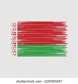 Ilustración del vector del pincel de bandera de Bielorrusia