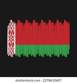 Ilustración del vector del pincel de bandera de Bielorrusia