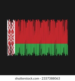 Belarus-Flagge - Vektorgrafik mit Druckfarbe