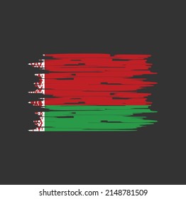 Belarus Flag Brush Vector. National Flag