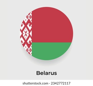 Belarus Flaggenblase Kreis um Form Symbol Vektorgrafik