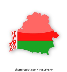 Belarus Flag Country Contour Vector Icon - Illustration