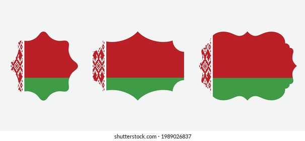 Bandera de Bielorrusia. ilustración vectorial de símbolo de icono plano