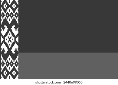 Bandera de Bielorrusia - ilustración vectorial monocromática en escala de grises. Bandera en blanco y negro