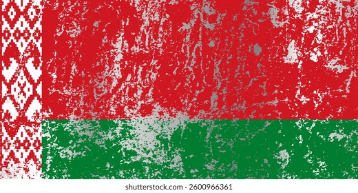 Belarus flag with grunge effect.