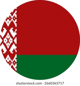 Bandera de Bielorrusia ilustrador banderas de país símbolo redondo banderas circulares de nación