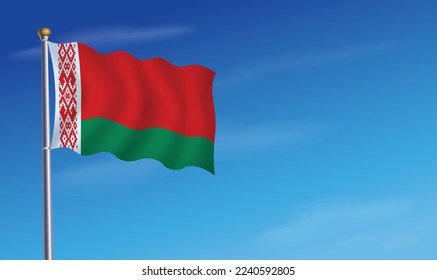 Belarus Flag for Independence Day Background  Vector Illustration