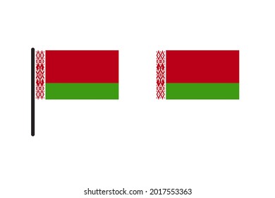 Belarus Flag isolated on white background
