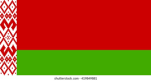 Belarus flag isolated vector in official colors and Proportion Correctly.