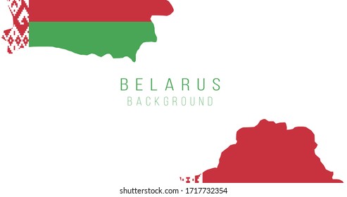 Weißweißer Flaggenhintergrund. Die Flagge des Landes in Form von Grenzen. Stockillustration für Vektorillustrationen einzeln auf weißem Hintergrund.