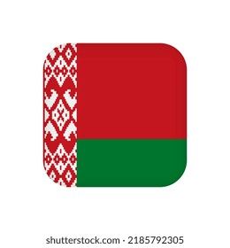 Bandera de Bielorrusia, colores oficiales. Ilustración vectorial.