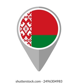 Belarus Flag on Location Pin