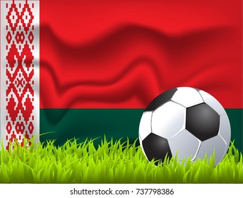 Belarus flag and soccer ball