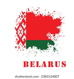 Belarus flag splash design, vector eps 10 