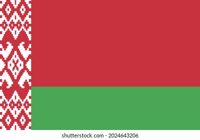 Belarus flag vector illustration. National flag of Belarus