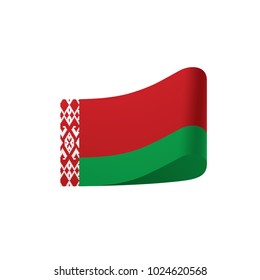 Belarus flag, vector illustration on a white background