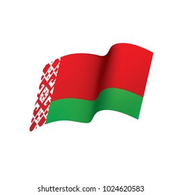 Belarus flag, vector illustration on a white background