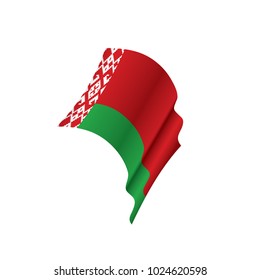 Belarus flag, vector illustration on a white background
