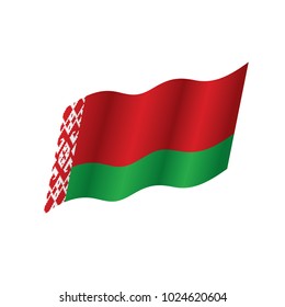 Belarus flag, vector illustration on a white background