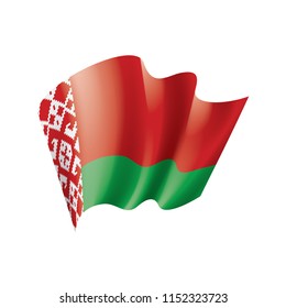 Belarus flag, vector illustration on a white background