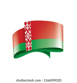 Belarus flag, vector illustration on a white background