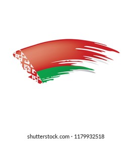 Belarus flag, vector illustration on a white background
