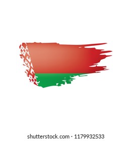 Belarus flag, vector illustration on a white background