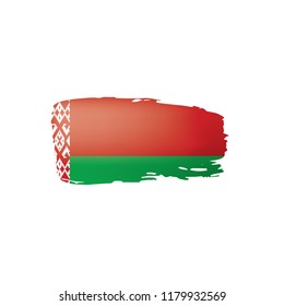 Belarus flag, vector illustration on a white background