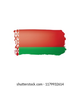 Belarus flag, vector illustration on a white background