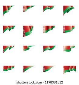 Belarus flag, vector illustration on a white background