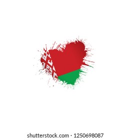 Belarus flag, vector illustration on a white background